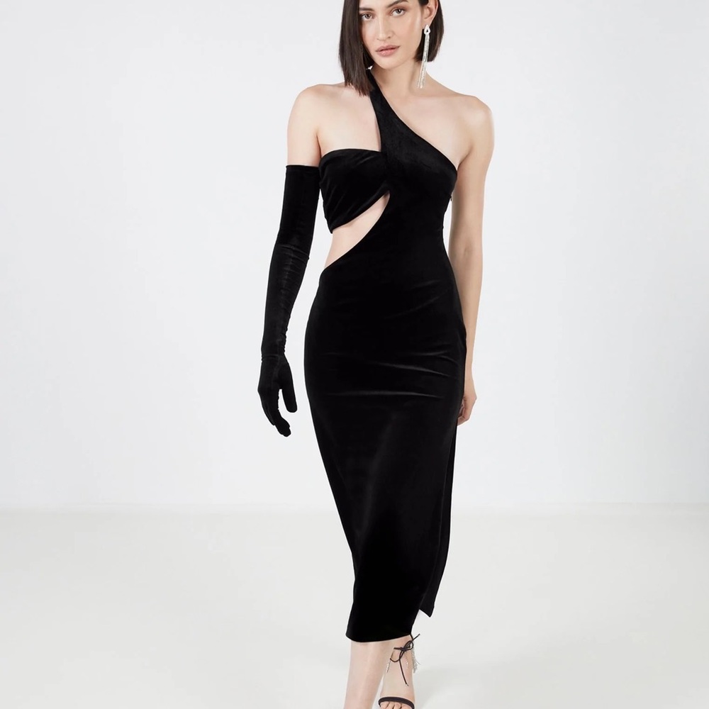 BCBGMaxAzria Elegant Black One-Shoulder Dress